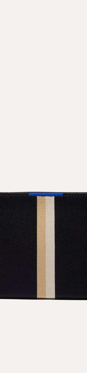 The Wallet Wristlet - Black Portobello Stripe