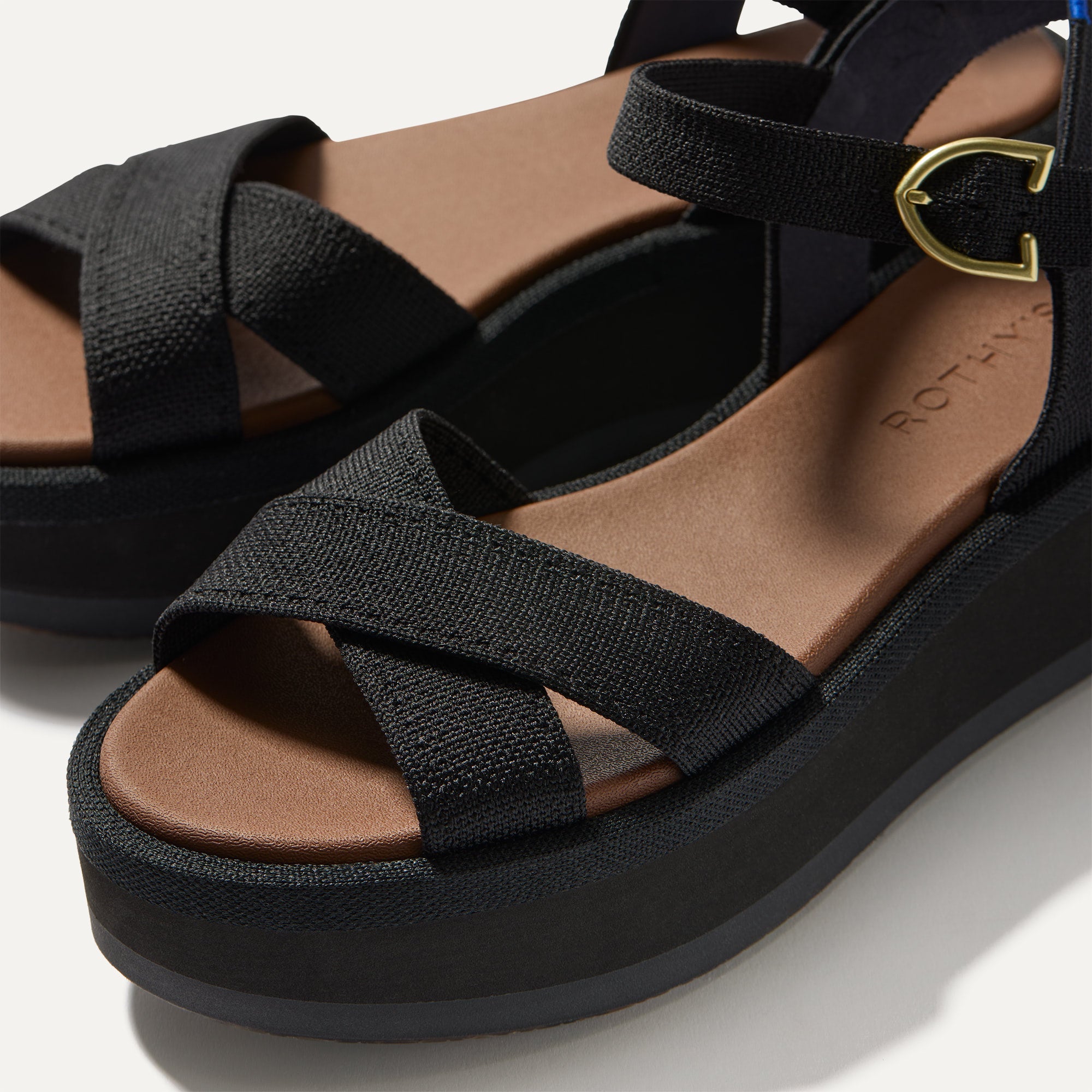 The Criss?CCross Lightweight Wedge Sandal - Black - Image 6