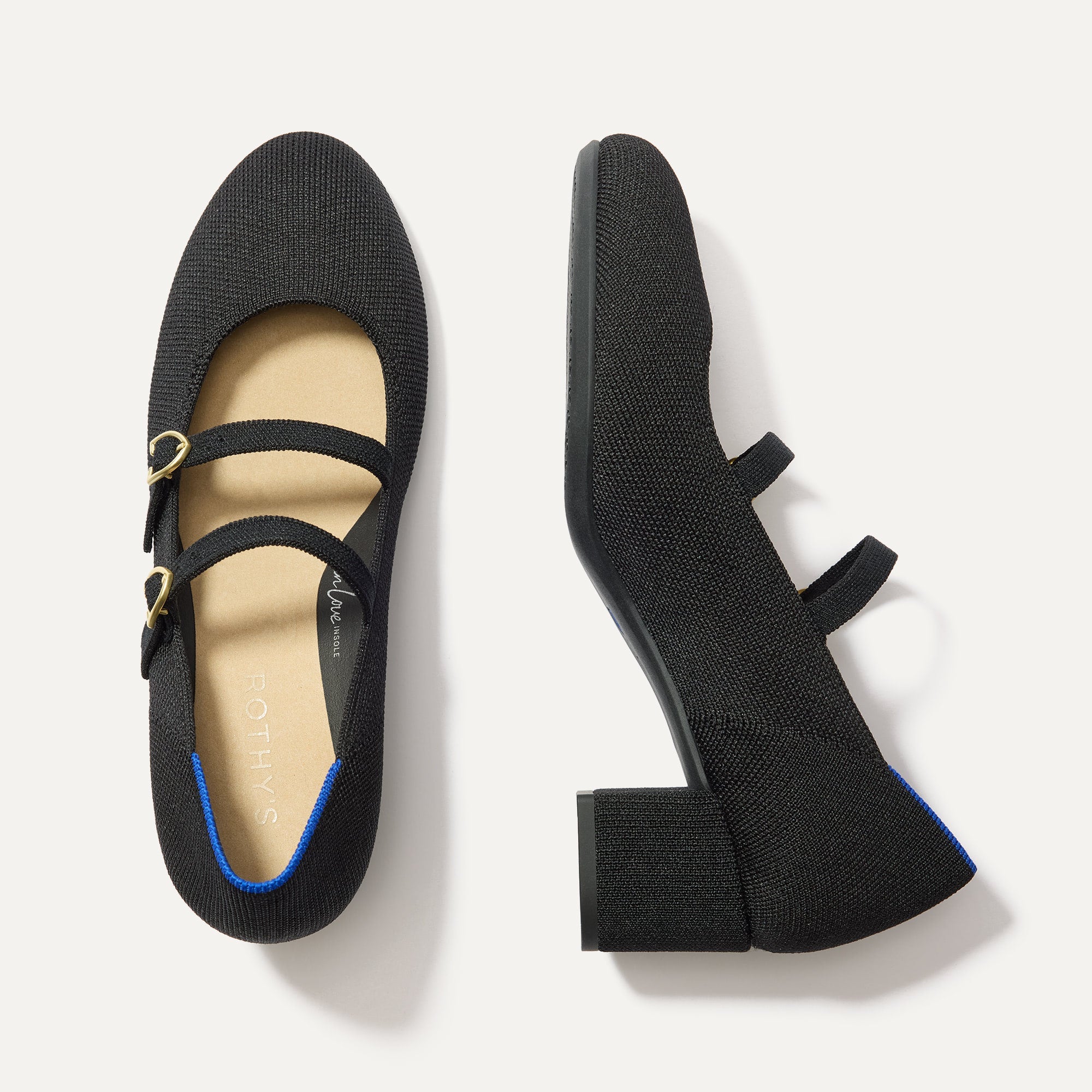 The Double Buckle Mary Jane Heel - Black