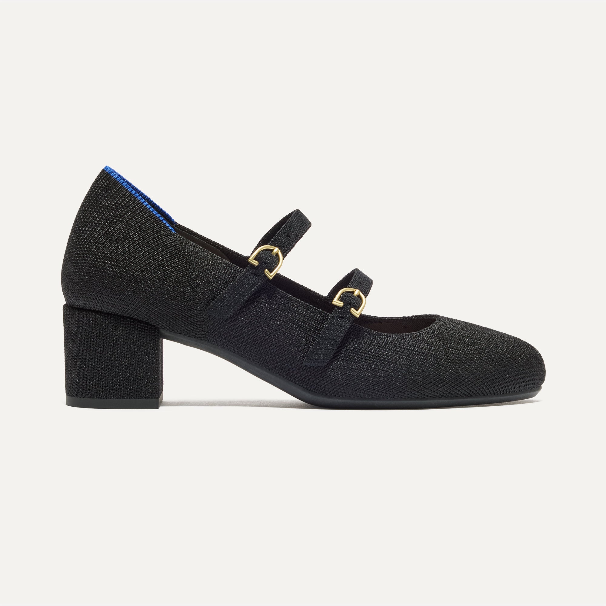 The Double Buckle Mary Jane Heel - Black - Image 4
